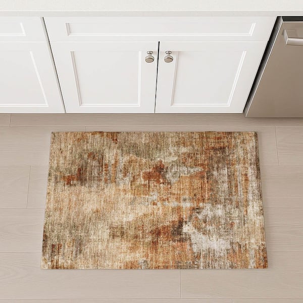 Chantille Machine Washable Indoor/Outdoor Abstract ACN2300 Copper 2 ft. x 3 ft. Accent Rug