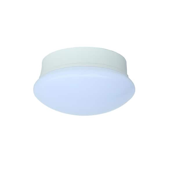 LUTEC 7 in. White Integrated LED Ceiling Flush Mount Light