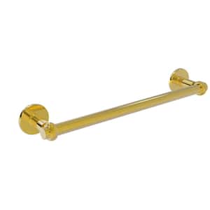 Continental Collection 36 in. Towel Bar with Twist Detail in Polished Brass