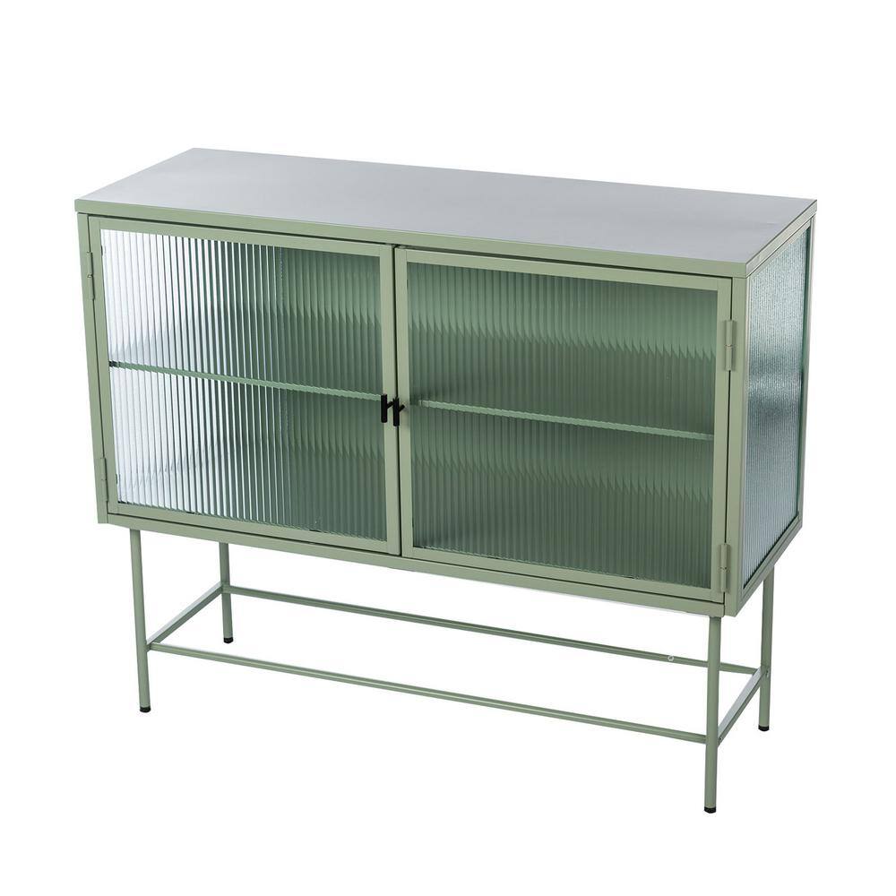 43.4 in. W x 15.9 in. D x 35.6 in. H Bathroom Green Linen Cabinet