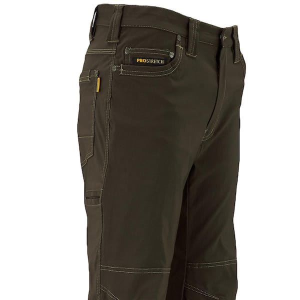 DEWALT Madison Stretch Men's 32 in. x 33 in. Bark Rayon/Nylon