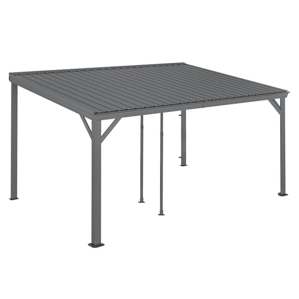 Domi 10 ft. x 14 ft. Wall-Mounted Hardtop Gazebo with Galvanized Steel Roof price history on PriceWatchPro