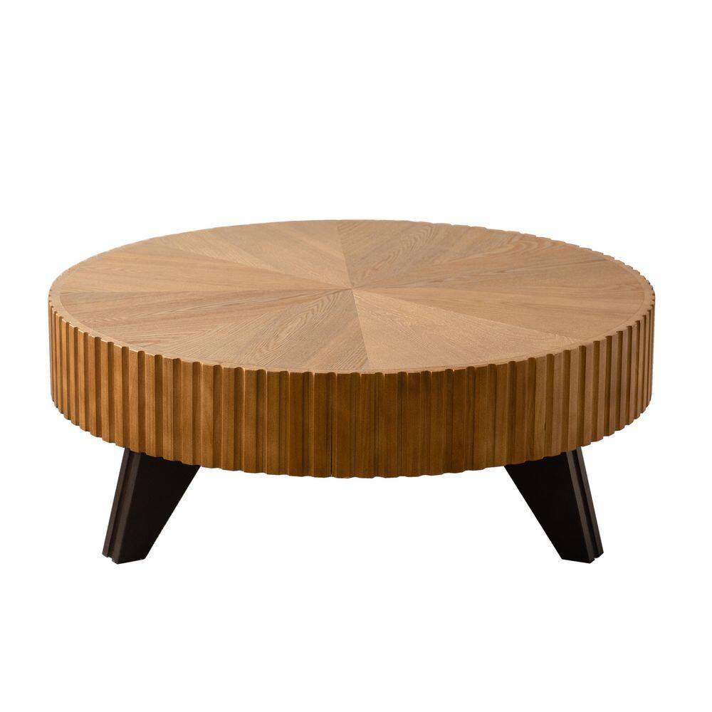 "35.4 ""Round Brown Solid Wood Outdoor Coffee Table" price history on PriceWatchPro