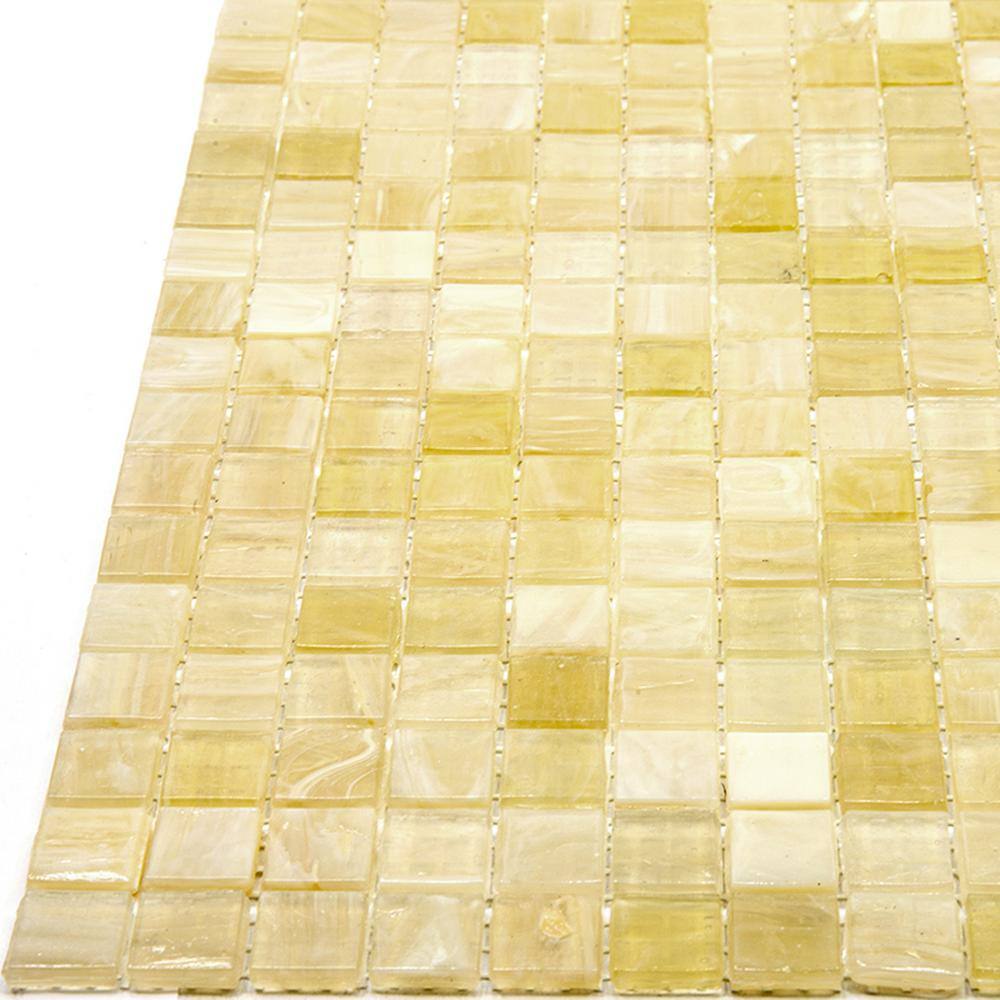 Cream Beige Glass Mosaic Wall and Floor Tile