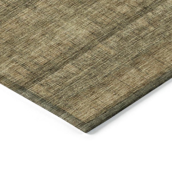 Brown, Beige, Chocolate 10 ft. x 14 ft. Woven Striped Polyester Rectangle Indoor/Outdoor Area Rug