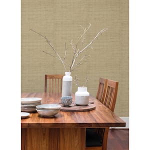 Beige Cheng Woven Grasscloth Wallpaper Sample