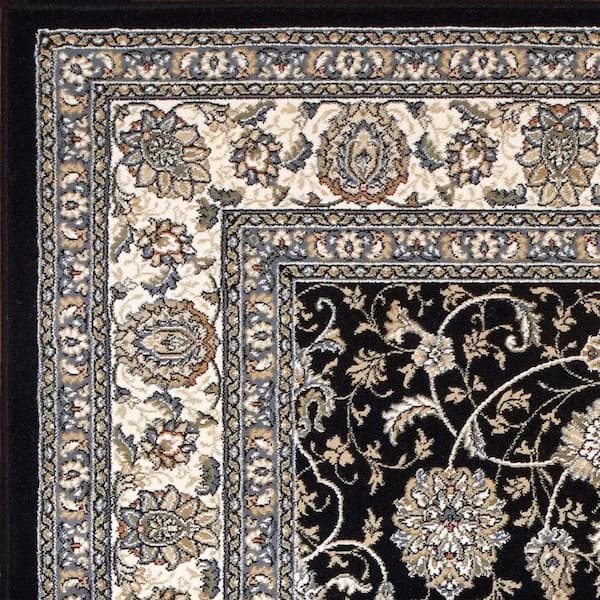Ancient Garden Navy 2 ft. x 8 ft. Indoor Runner Rug