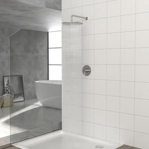 Aca 1-Spray Patterns with 1.8 GPM 10 in. Wall Mount Rain Fixed Shower Head in Brushed Nickel
