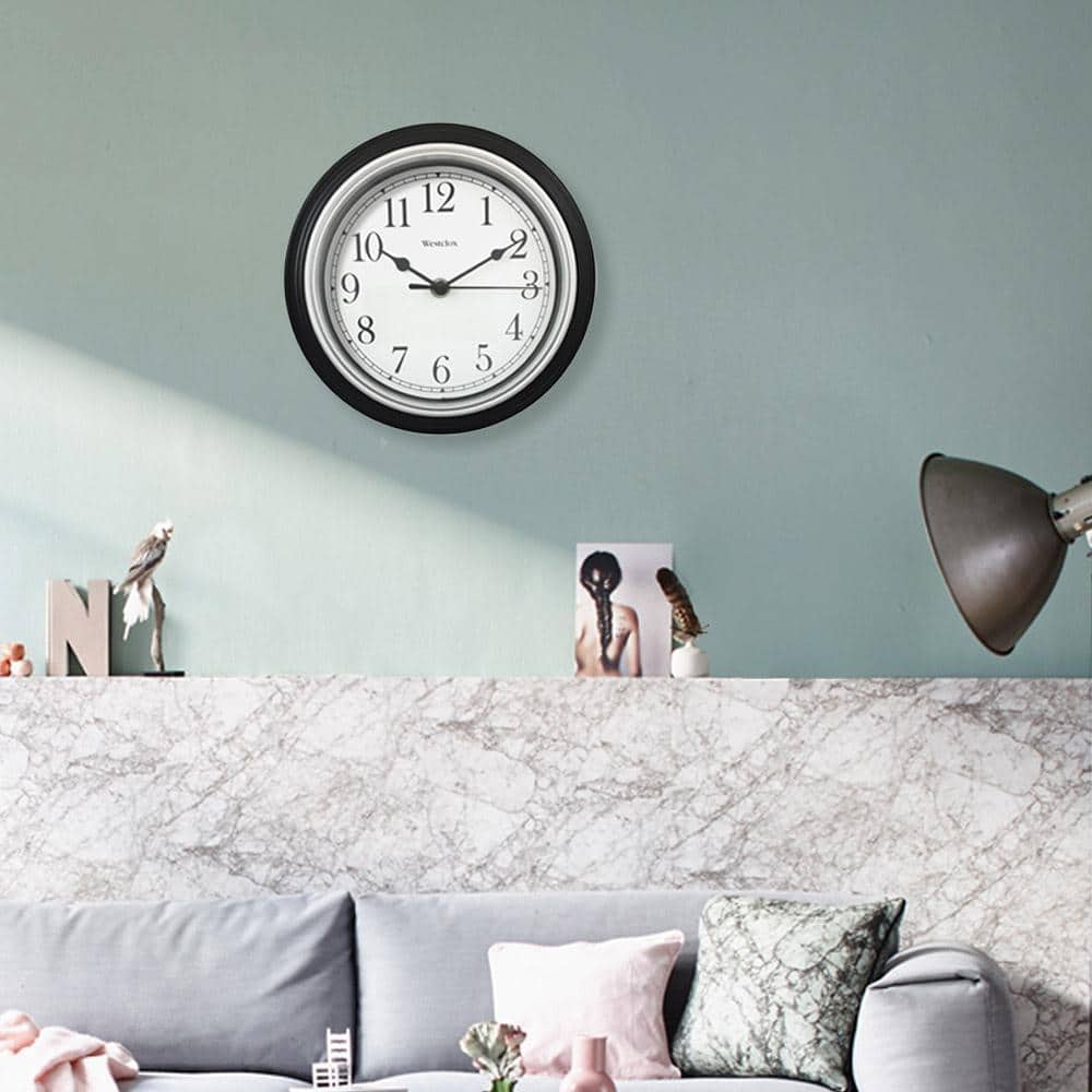 Westclox 9 in. Black Simplicity Clock with Bezel 46991A - The Home