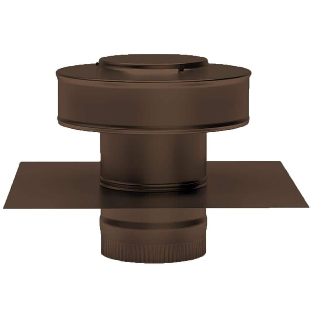 3 in. D Aluminum Round Back Static Roof Vent Roof Jack with 2 in. Collar an