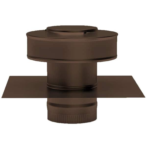 Active Ventilation 3 in. D Aluminum Round Back Static Roof Vent Roof Jack with 2 in. Collar and 2 in. Tail Pipe