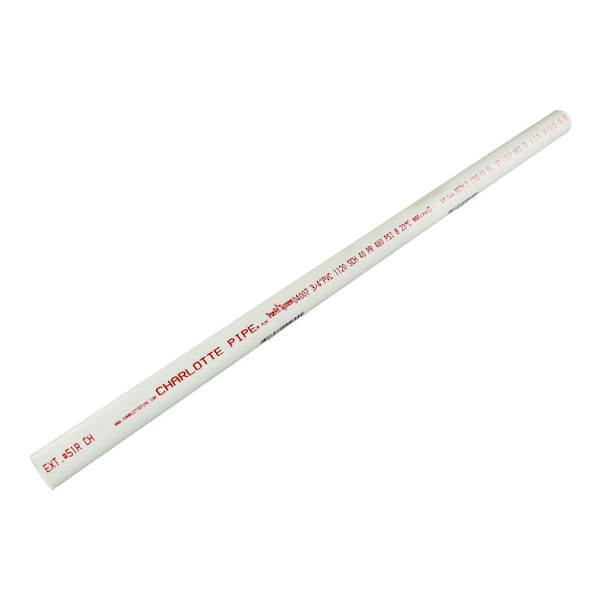 3/4 in. x 2 ft. PVC Schedule 40 Pressure Plain End Pipe