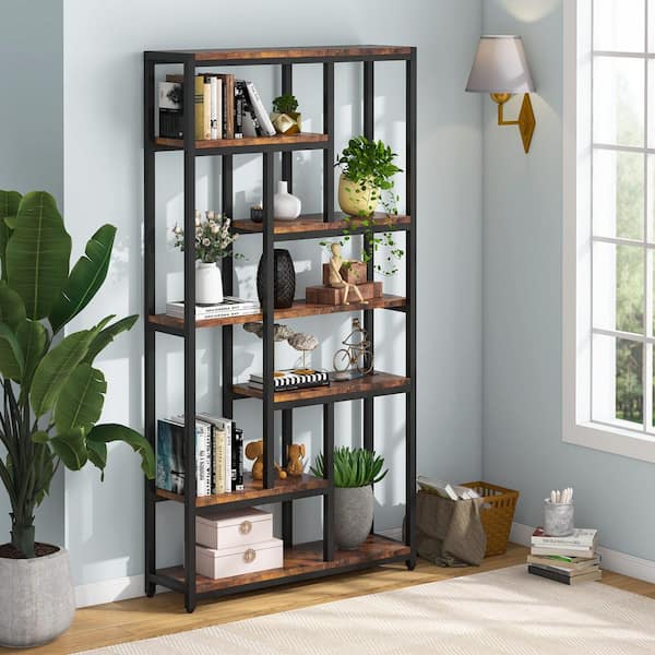 78.7 inch Extra Tall Bookshelf, 10 Display Shelves Storage