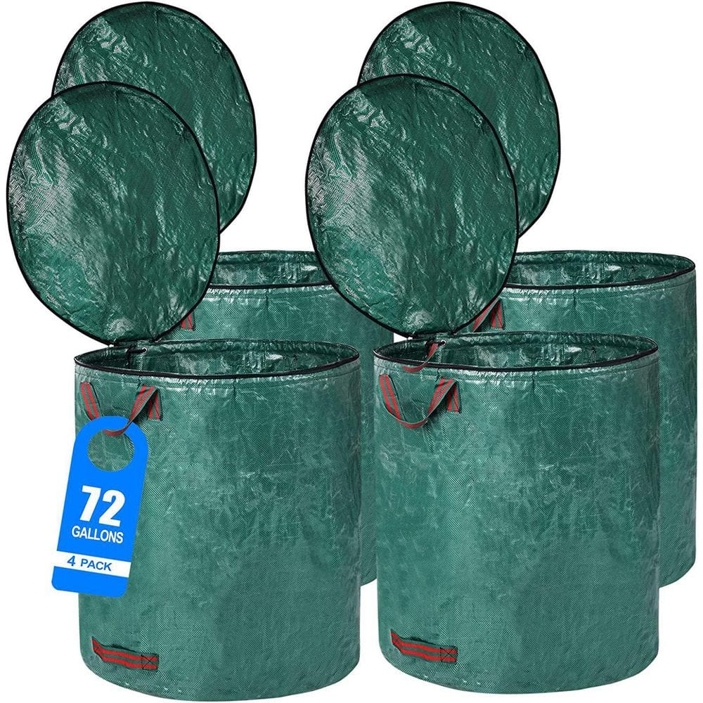 UNISTRENGH 3-Pack 72 Gallons Reusable Garden Waste Bags Gardening Garbage  Bag Clean Up Tree Branches Leaves Yard Waste Storage Bag (3 x 72 Gallons