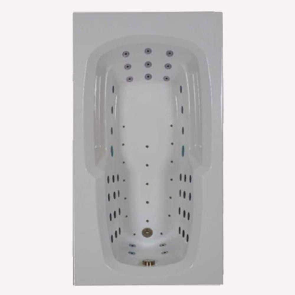 Physical Therapy 72 in. x 36 in. Acrylic Rectangular Drop-in Whirlpool and Air Bathtub with Reversible Drain in White price history on PriceWatchPro