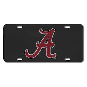 Alabama Crimson Tide 3D Black License Plate