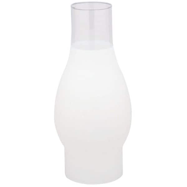 3" X 8 1/2" FROSTED GLASS HURRICANE OIL LAMP CHIMNEY FOR #2 BURNER NEW 57933JB 