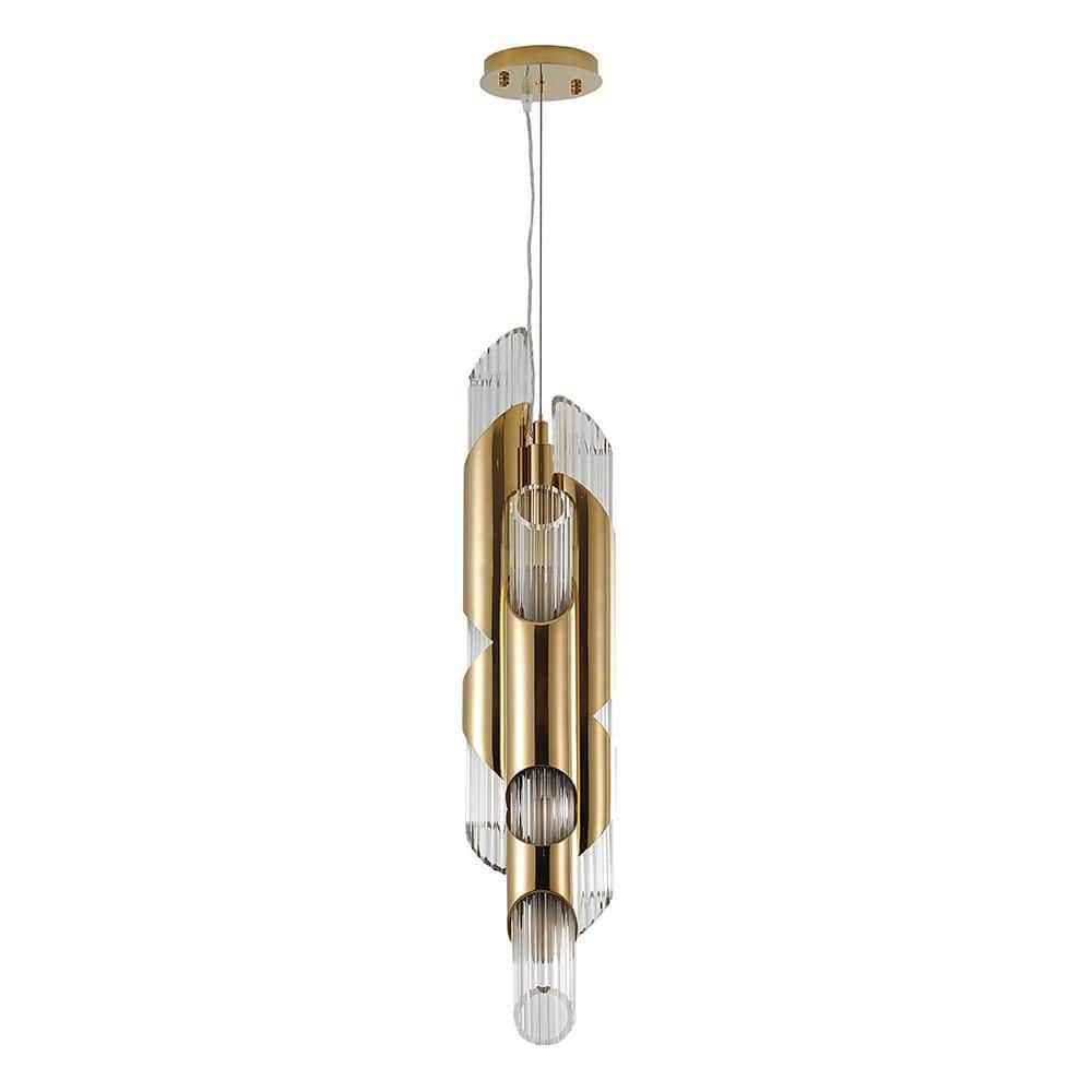 Jonas 6-Light Gold Shaded Pendant Light