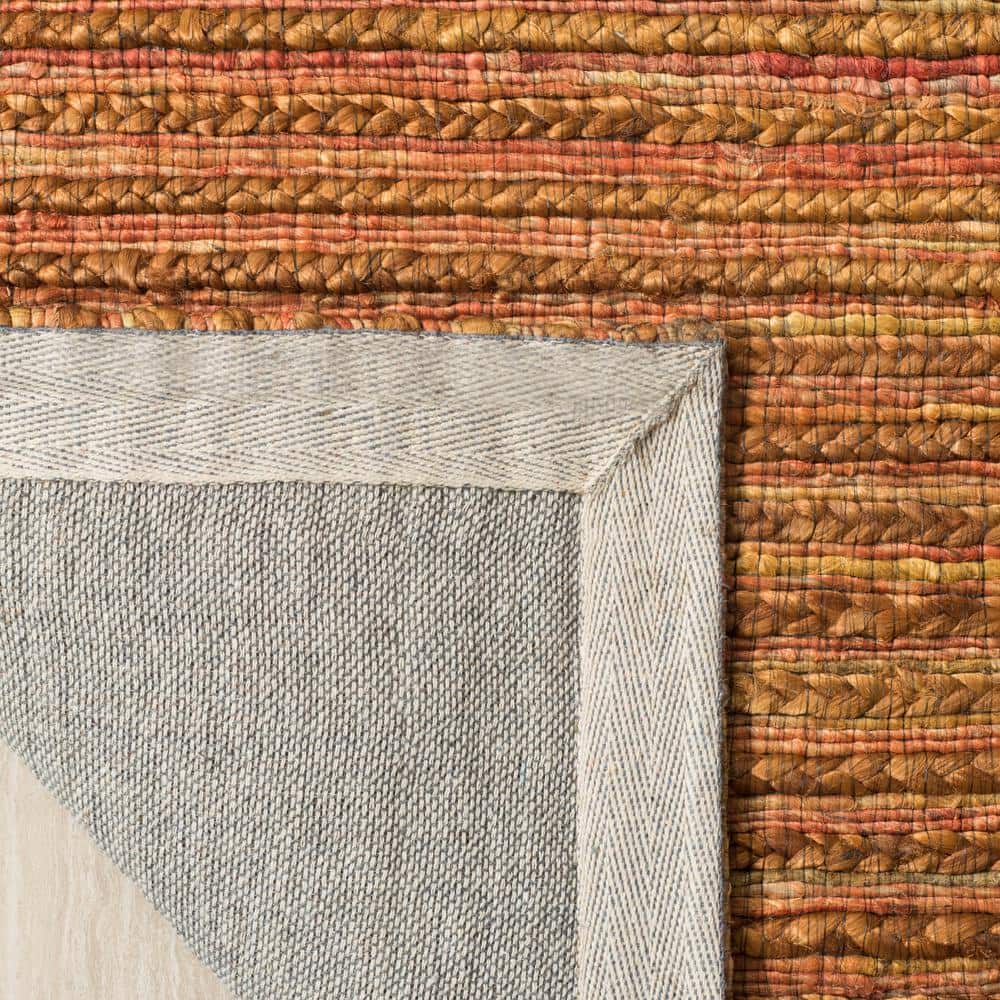 Rust Hand-Knotted Cotton Rectangular 8' x 10' Area Rug