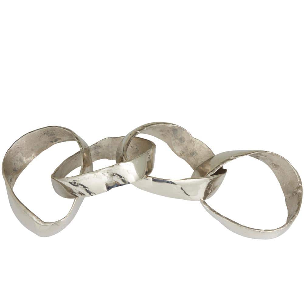 8 in. x 4 in. Round Silver Aluminum Chain Sculpture price history on PriceWatchPro