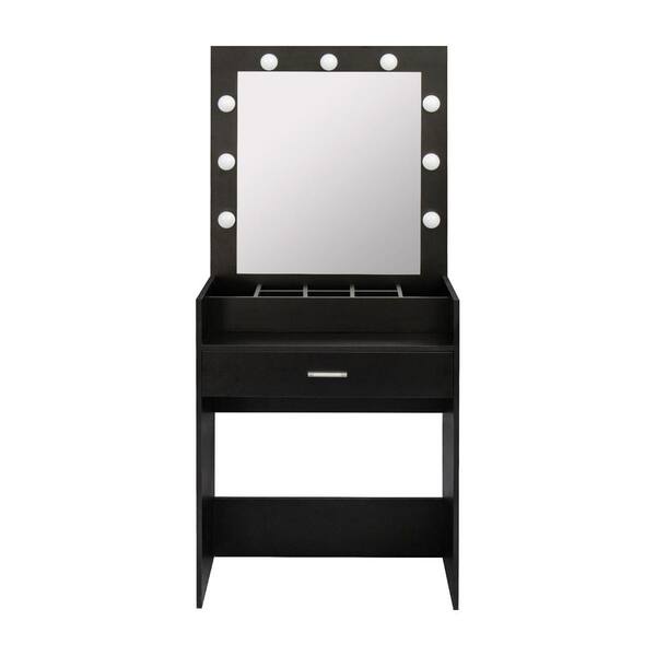 1 Drawers Black Dresser With Mirror And, White Horizontal Dresser With Mirror