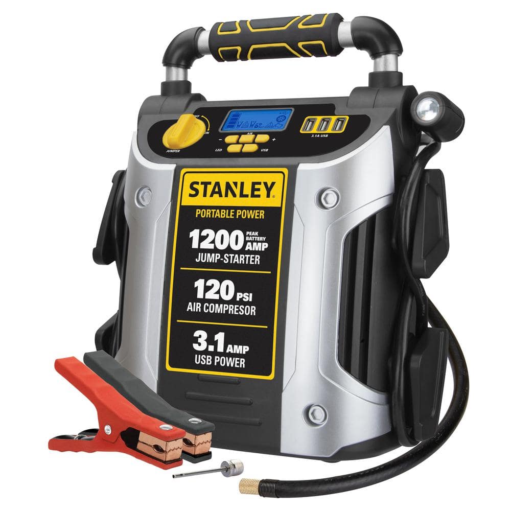 1200 Peak Amp Automotive Jump Starter, Portable Power - 2.1A/10W USB Port, 120 PSI Air Compressor price history on PriceWatchPro
