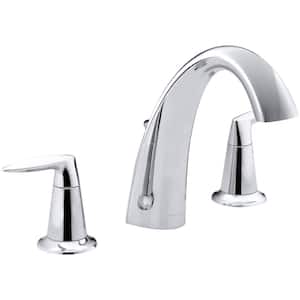 Alteo 8 in. 2-Handle High Arc Bathroom Faucet Trim Kit with Diverter in Polished Chrome (Valve Not Included)