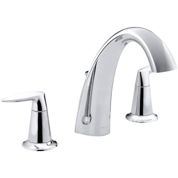 KOHLER Alteo 8 in. 2-Handle High Arc Bathroom Faucet Trim Kit with Diverter in Polished Chrome (Valve Not Included)