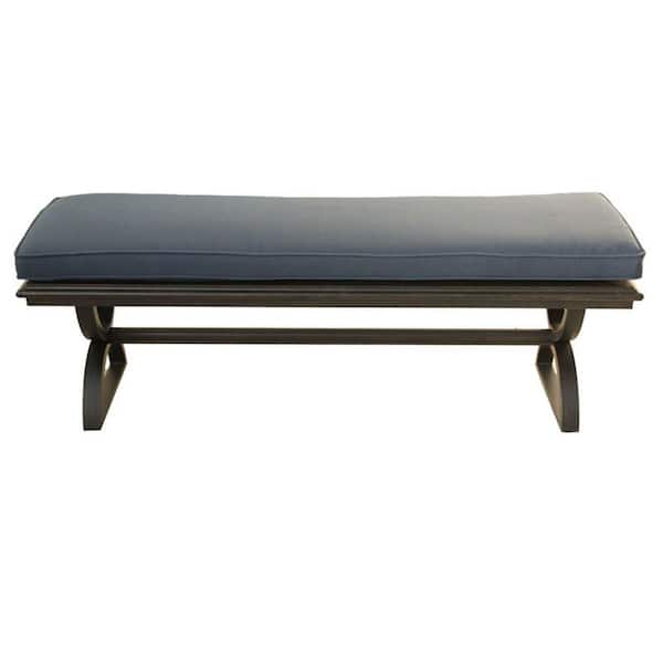 ZIRUWU Blue Bench 16 in. H x 58 in.W x 19 in., D Dining Bench Denim Blue