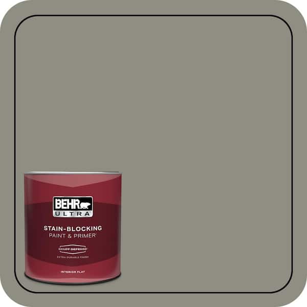 BEHR ULTRA 1 qt. #N370-5 Incognito Extra Durable Flat Interior Paint & Primer