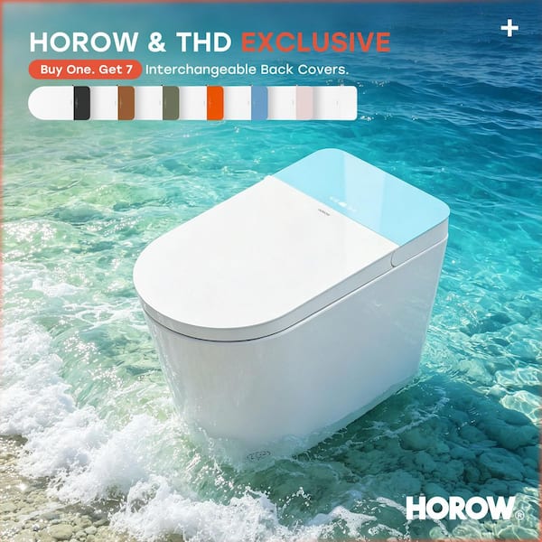 Chroma Elongated ADA Smart Bidet Toilet 0.88/1.28 GPF in White w/ DIY Cover and Auto Open/Close, Quick Flush,Foam Shield