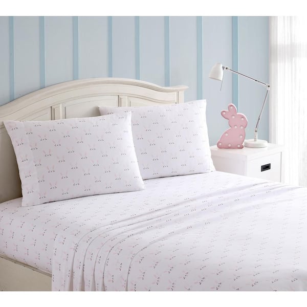 Morgan Home Kute Kids Happy Bunny 30 in. x 20 in. Pillowcases (2-Pack)