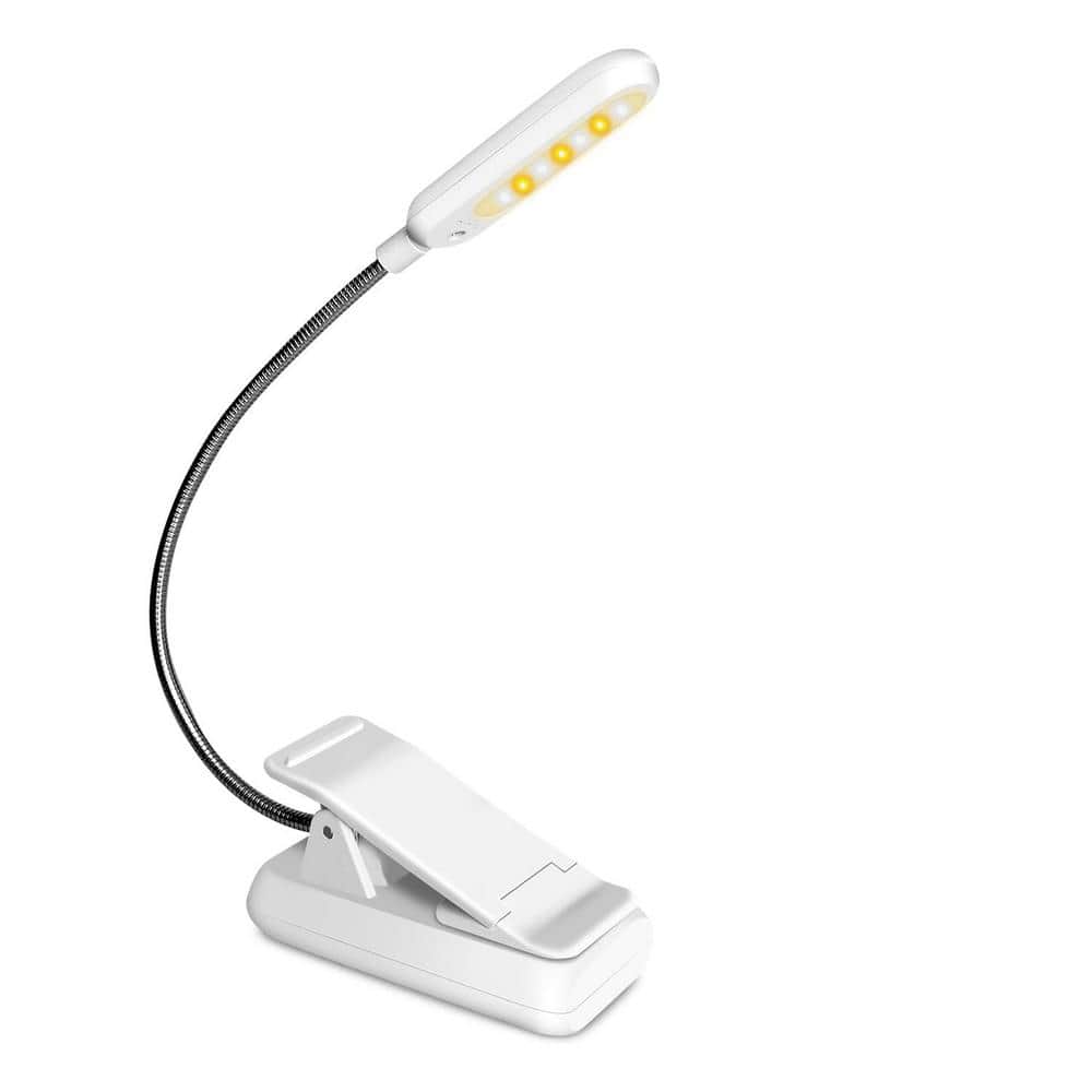 Classic Clip-On 3.7 Volt 50 Lumen Integrated LED Reading Clamp Work Light Battery Operated 3.94 in. Tool Only in White price history on PriceWatchPro