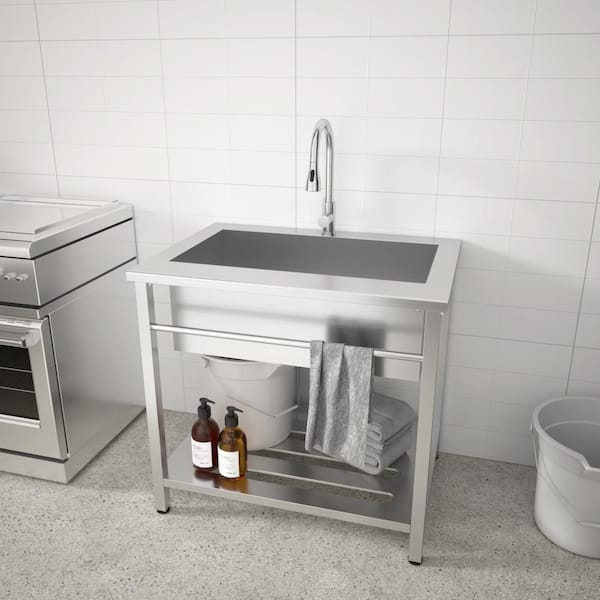 Glacier Bay 25.5 in. D x 36 in. W Freestanding Laundry/Utility