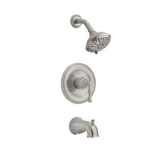 Fairway 1-Handle 3-Spray Tub and Shower Faucet in Brushed Nickel (Valve Included)