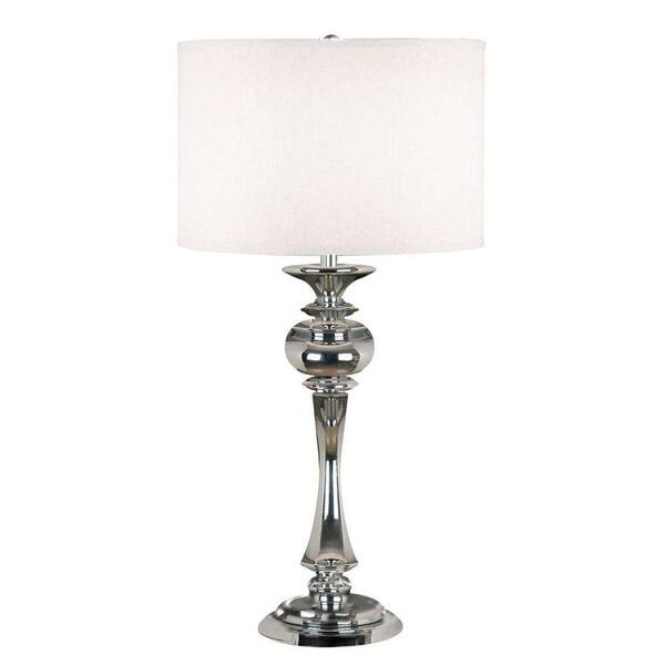 Kenroy Home Bishop 32 in. Chrome Table Lamp-DISCONTINUED