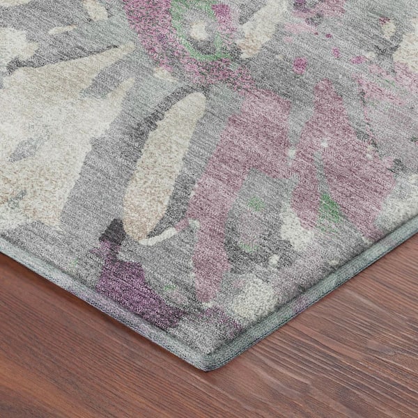 Mayfield Premium Machine Washable Abstract AMF2340 Blush 10 ft. x 14 ft. Area Rug