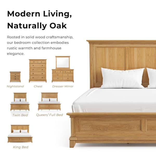Furniture of America Zeller Brown Wood Frame Queen Panel Bed with