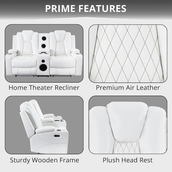 White leather theater seating sales