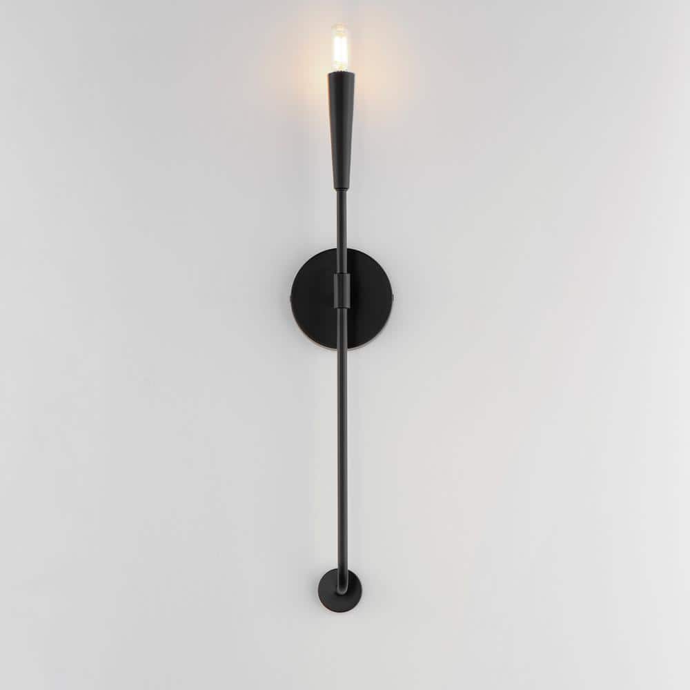 Vela 24" Black Steel Outdoor Wall Sconce