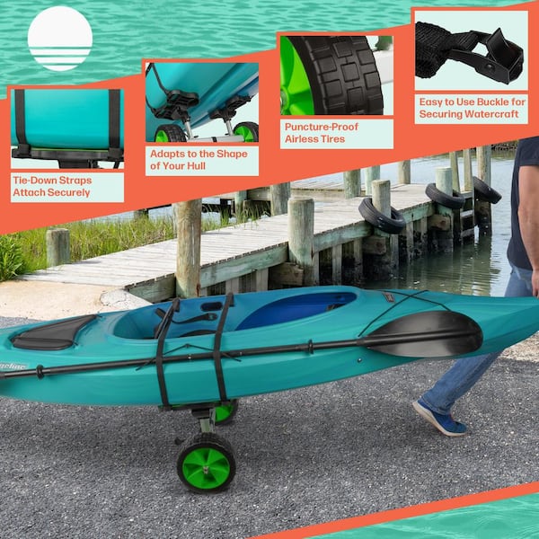 RAD Sportz Kayak Cart (Aluminum) with 220 lbs. Capacity - Green