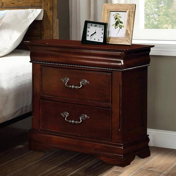 Benjara 16 2-drawer Traditional Wood Nightstand By Louis Philippe