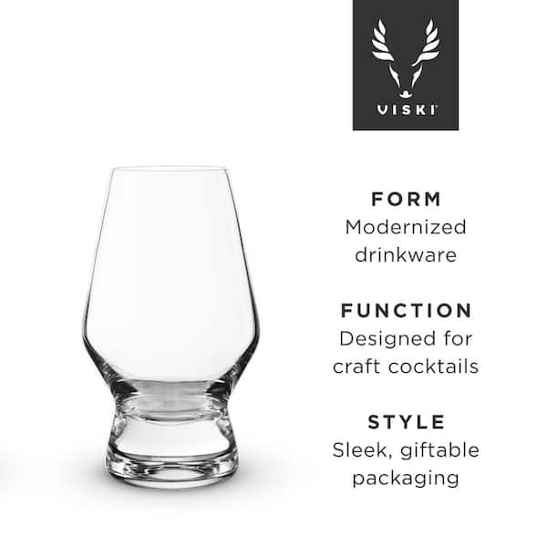 Viski Double Walled Wine Glasses 13 oz, Clear, Set of 2