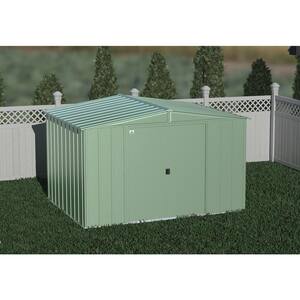 Classic 10 ft. W x 8 ft. D Sage Green Steel Storage Shed