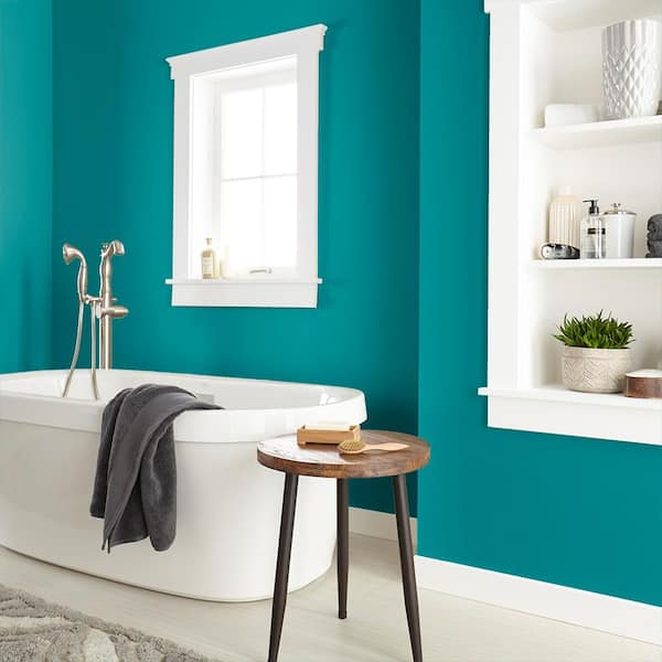 dulux teal bathroom