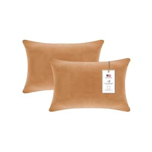A1HC Hypoallergenic Down Alternative Filled 12 in. x 20 in. Throw Pillow Insert (Set of 2)