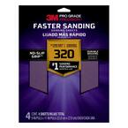 Pro Grade Precision 9 in. x 11 in. 320-Grit X-Fine Faster Sanding Sheets (Case of 20, 4-Packs)