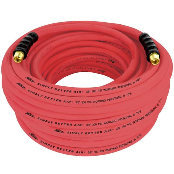 ULR 3/8 in. ID x 100 ft. (3/8 in. MNPT) Ultra-Lightweight Durable Rubber Air Hose for Extreme Environments