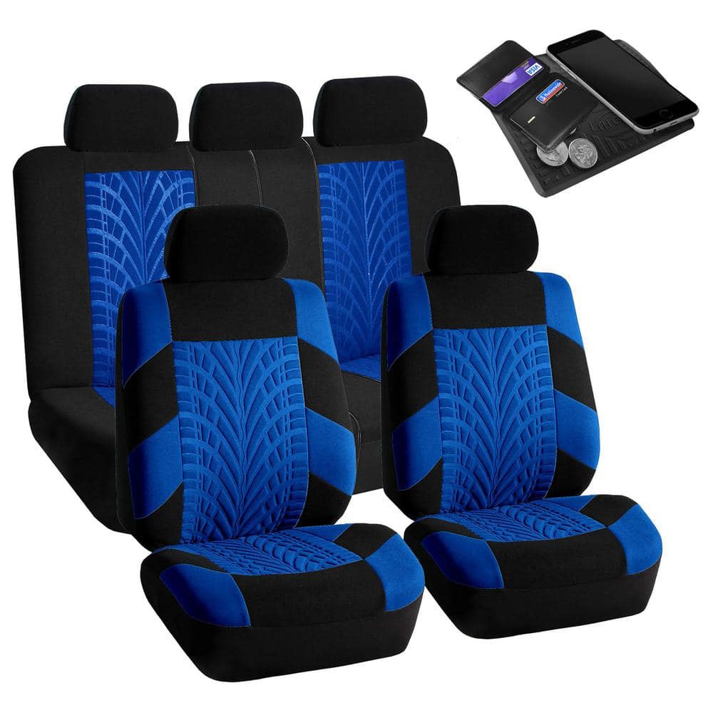 FH Group Polyester 47 in. x 23 in. x in. Travel Master Full Set Car Seat  Covers DMFB071BLUE115 The Home Depot