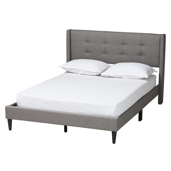 Baxton Studio Casol Gray Wood Frame Queen Platform Bed 224 13088